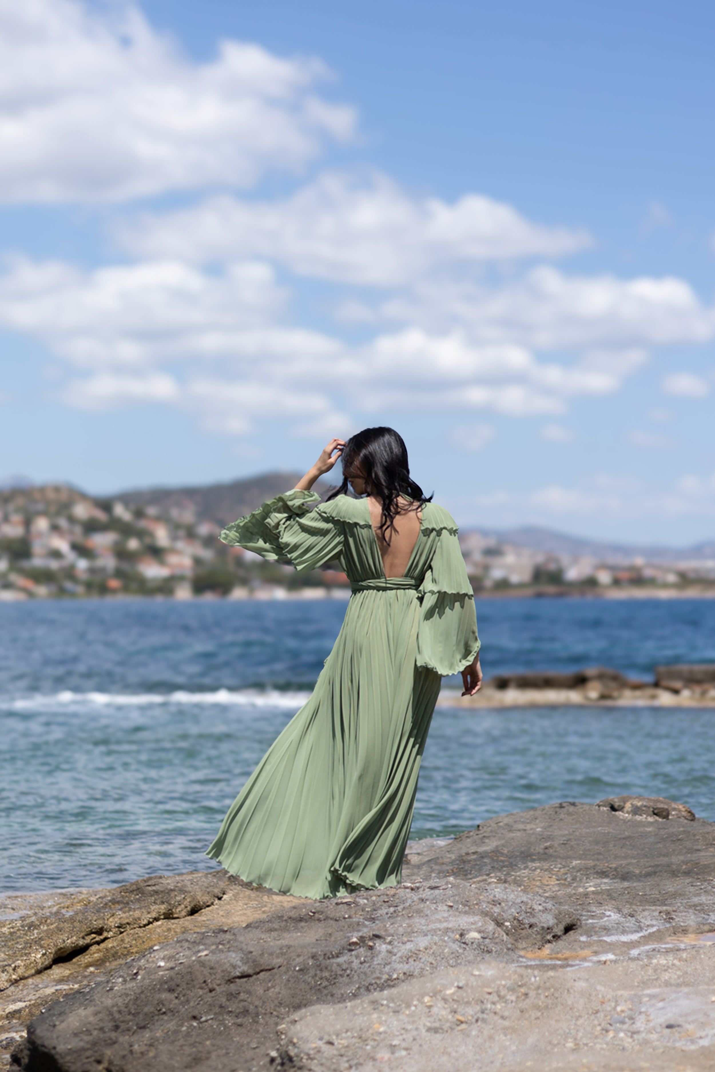 Iris Maxi Dress- mint shade