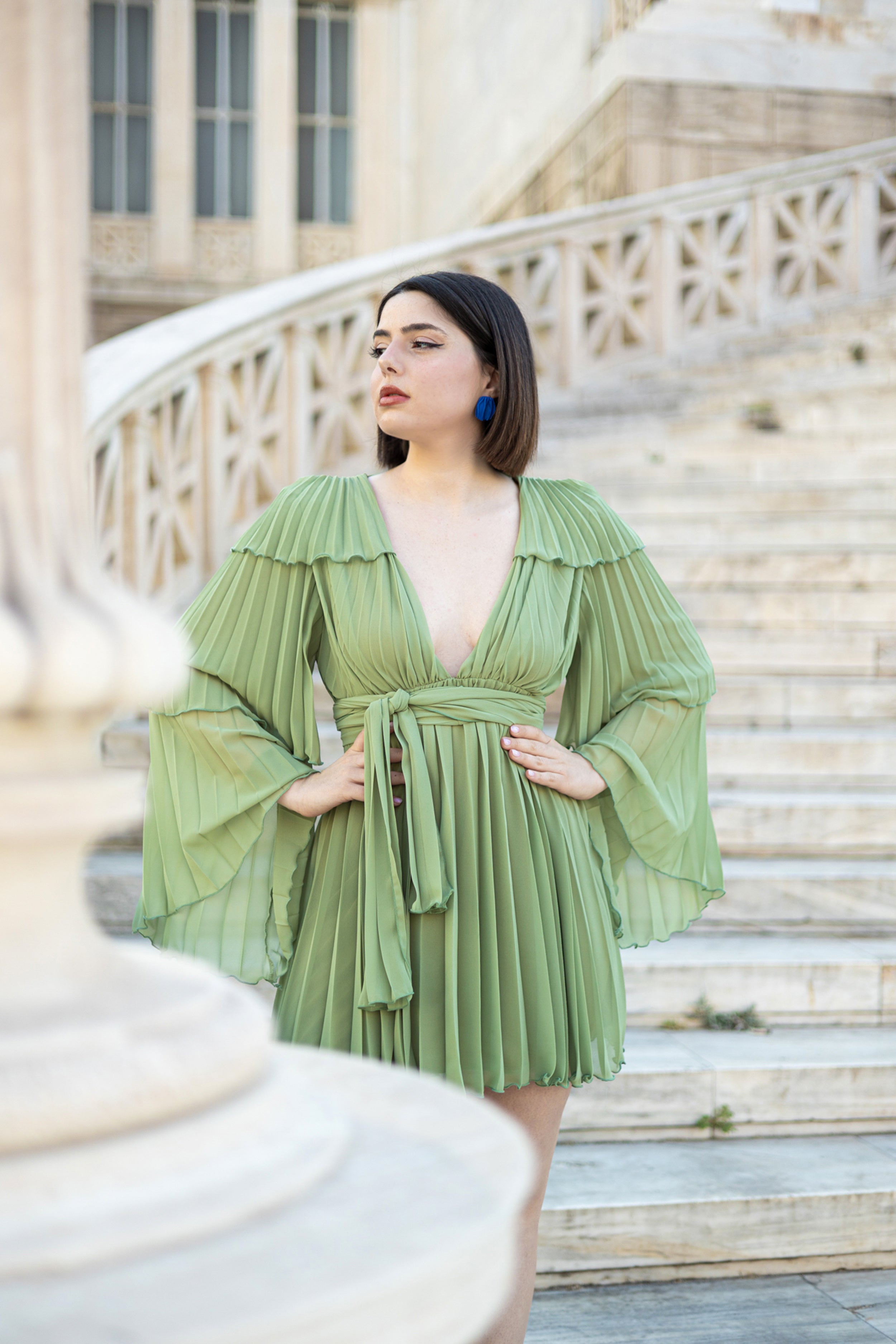 Iris Mini Dress- mint shade