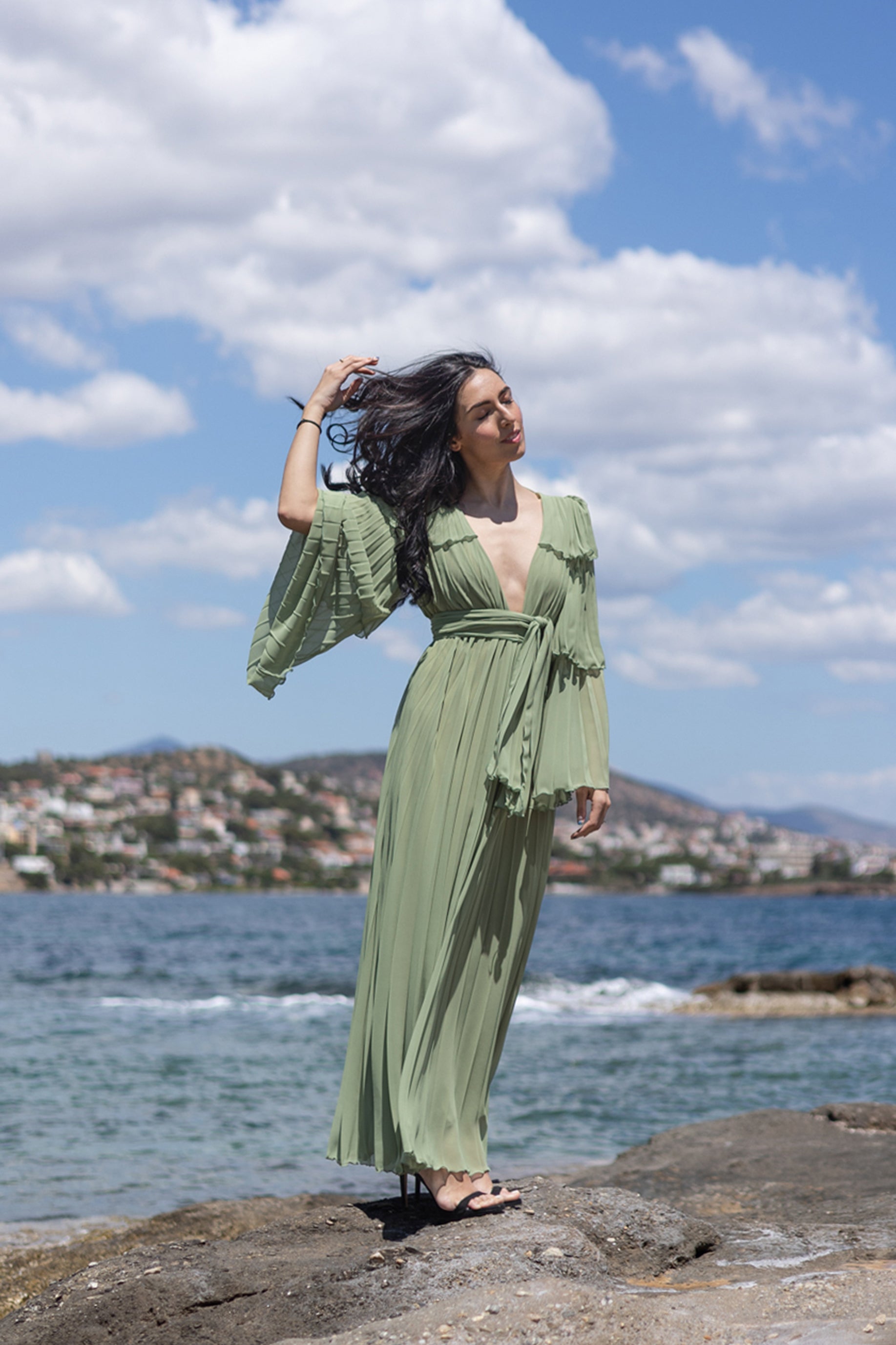 Iris Maxi Dress- mint shade